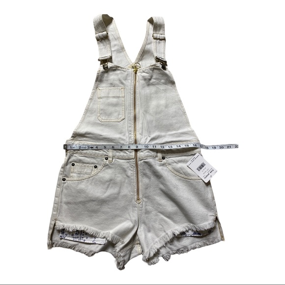Free People Sunkissed Denim Short Overall Size 6 - Picture 4 of 6